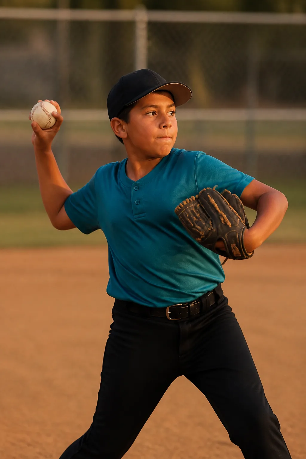 Original fictional youth baseball action photo before it is placed into a custom trading card