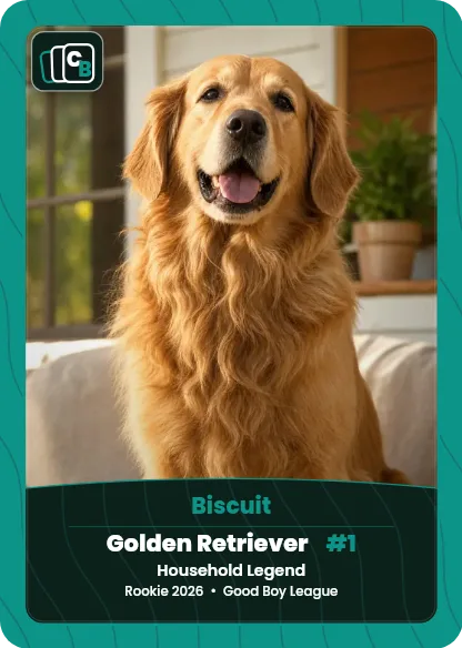 Custom pet trading card made from a pet photo, with a personalized nameplate. custom.